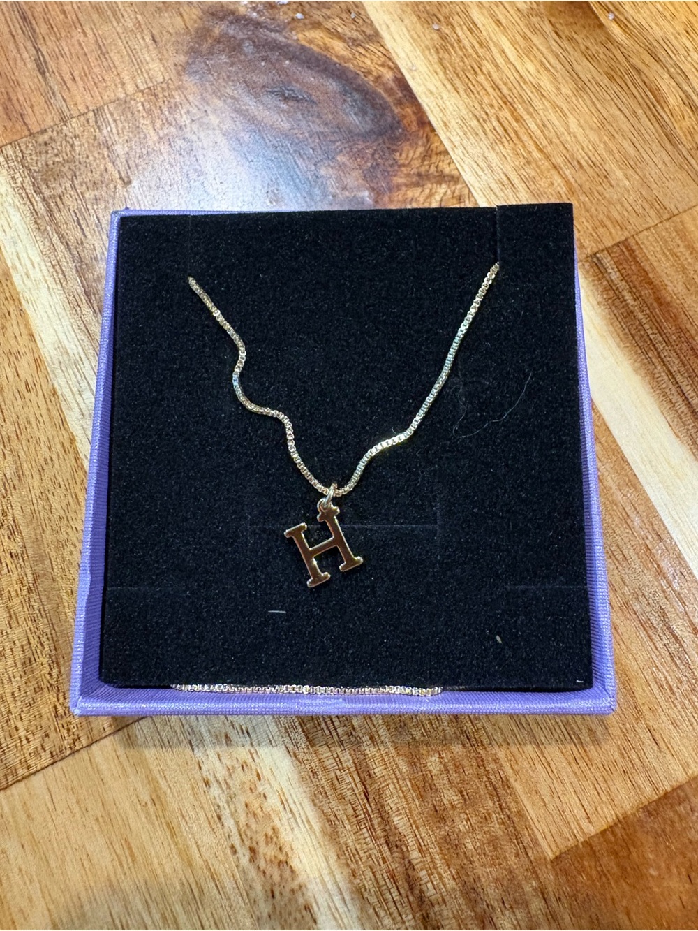 Gold Initial 'H' Pendant Necklace - Minimalist Women's Jewelry 14K Gold Plated